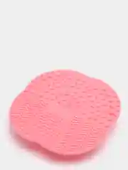 Розовый силиконовый коврик для мытья кистей