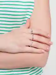 Белый женские кольца, набор из 7 колец
