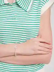 Белый браслет женский "Бесконечность"