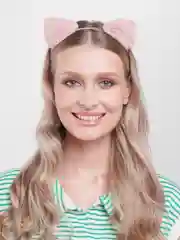 Розовый ободок "Кошачьи ушки"