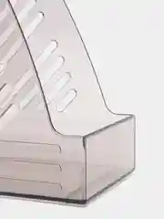Лоток вертикальный для бумаг BRAUBERG "Standard+", 250х90х300 мм,тонированный серый,237226