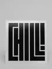 Черный chill "Отдых" - наклейка на ноутбук стикер голографическая наклейка на телефон
