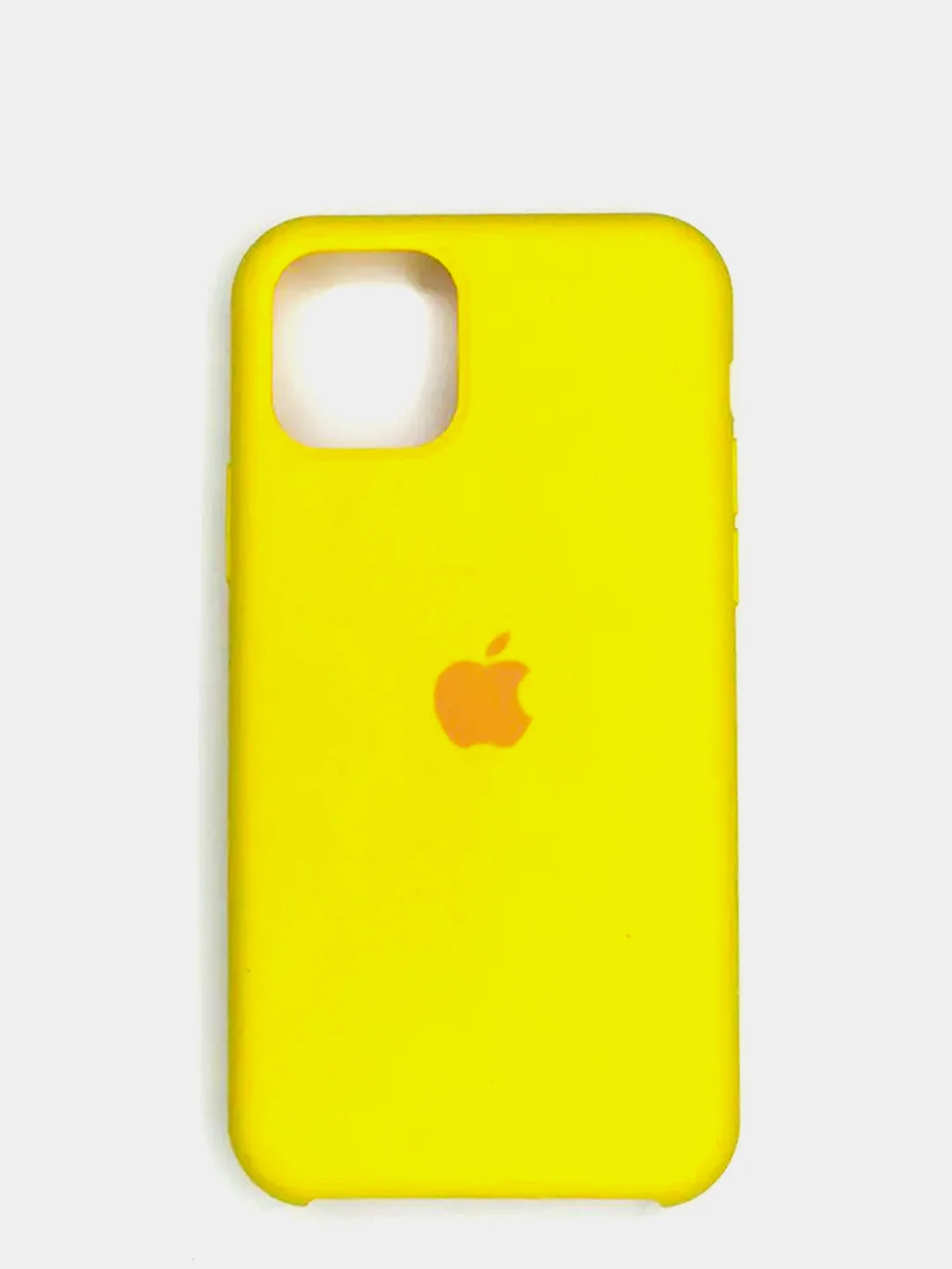 Желтый силиконовый матовый чехол для iPhone 11