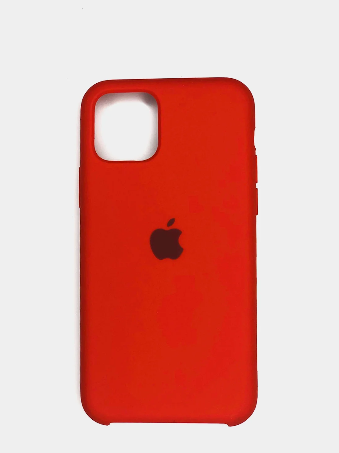 Красный силиконовый матовый чехол для iPhone 11