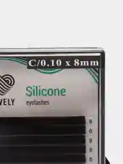 Черный ресницы черные Lovely серия "Silicone", 20 линий, С 0.10, 8 мм