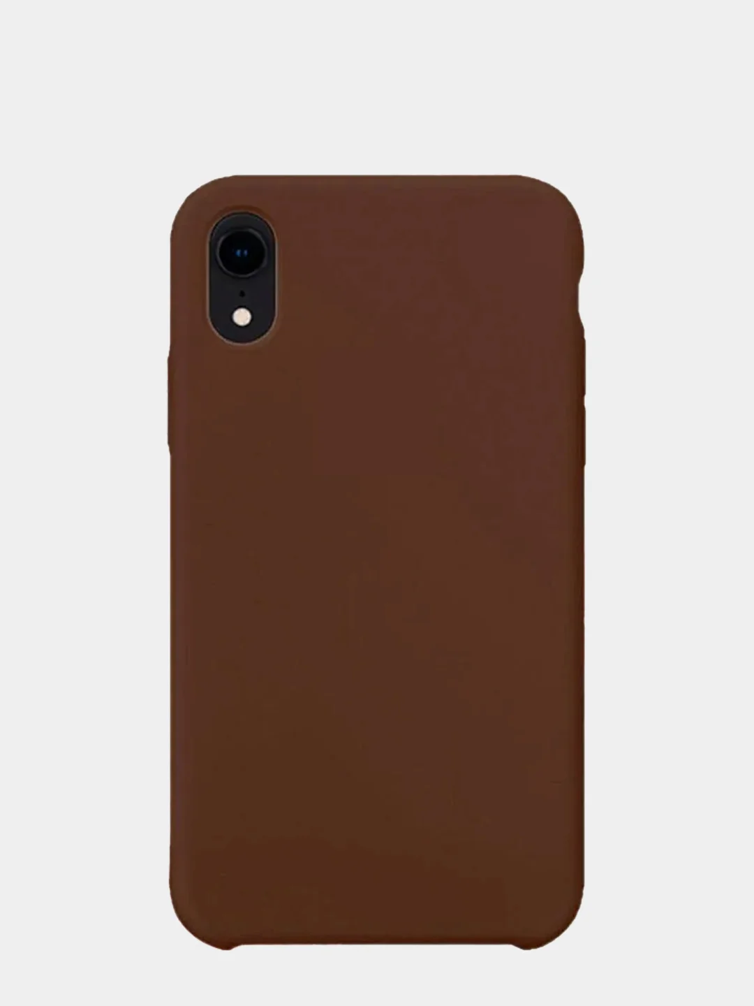 Коричневый чехол Silicon Case для iPhone Xr
