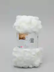 Белый пряжа Alize puffy турецкая, длина 9 м, 100 г
