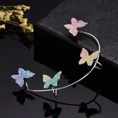 Розовый серьги-каффы