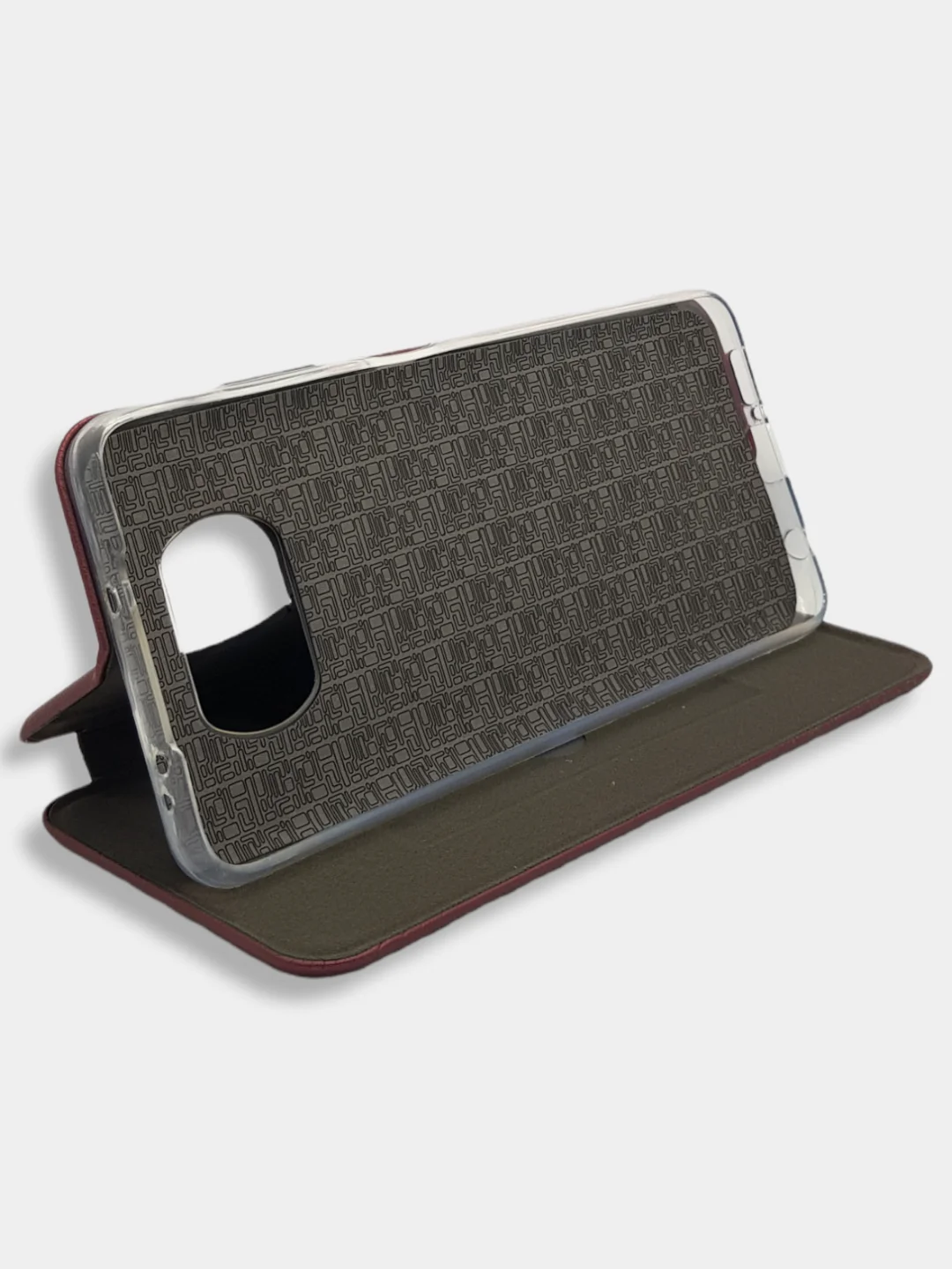Багровый чехол книжка Xiaomi POCO F3, POCO M3, POCO X3 NFC, POCO X3 PRO с функцией подставки