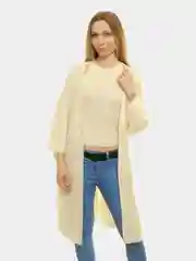 Белый кардиган с топом комплект женский вязаный