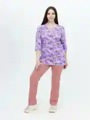 Кораллово-розовый milena21 Брюки женские спортивные, большие размеры
