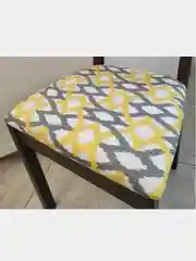 Желтый чехол для стула без спинки, чехол для табурета