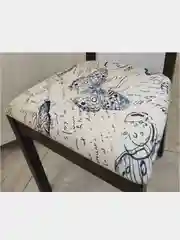 Горчичный чехол для стула без спинки, чехол для табурета