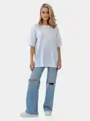 Белый футболка женская oversize
