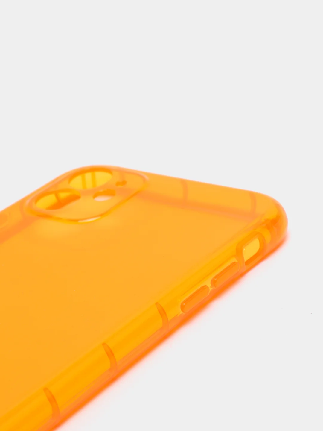Оранжевый чехол для iPhone 11 прозрачный цветной силиконовый