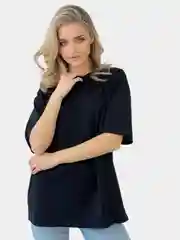 Черный футболка женская oversize