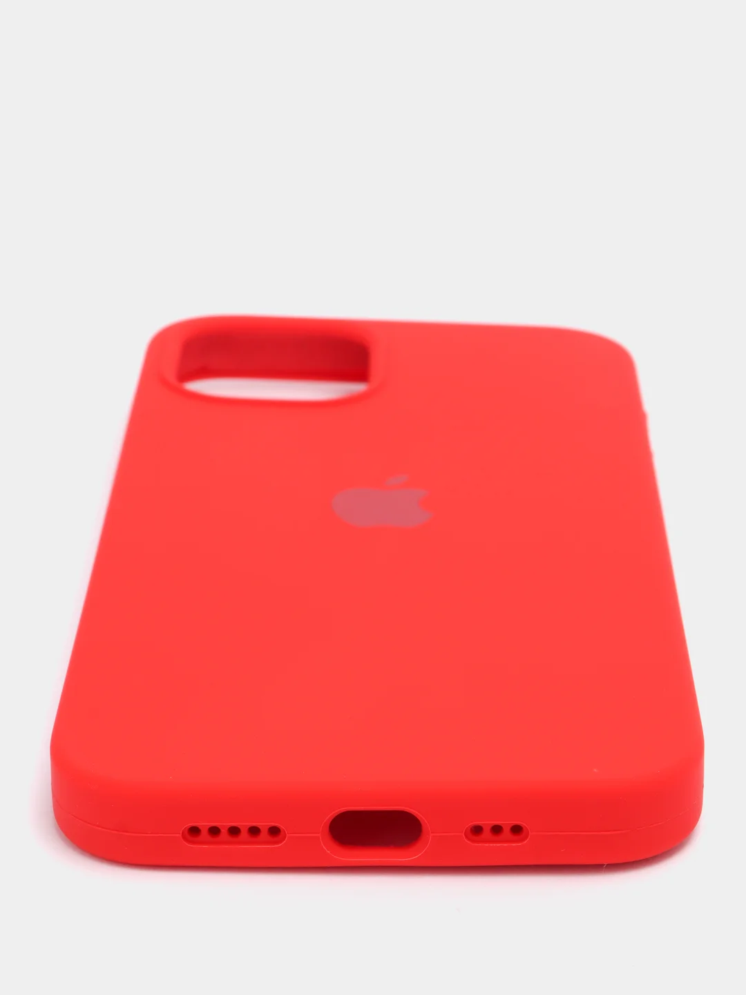 Красный чехол Silicone Case для iPhone 13 с закрытым низом