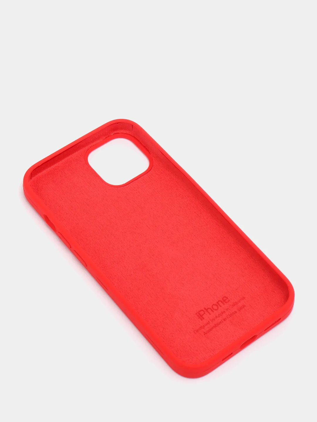 Красный чехол Silicone Case для iPhone 13 с закрытым низом