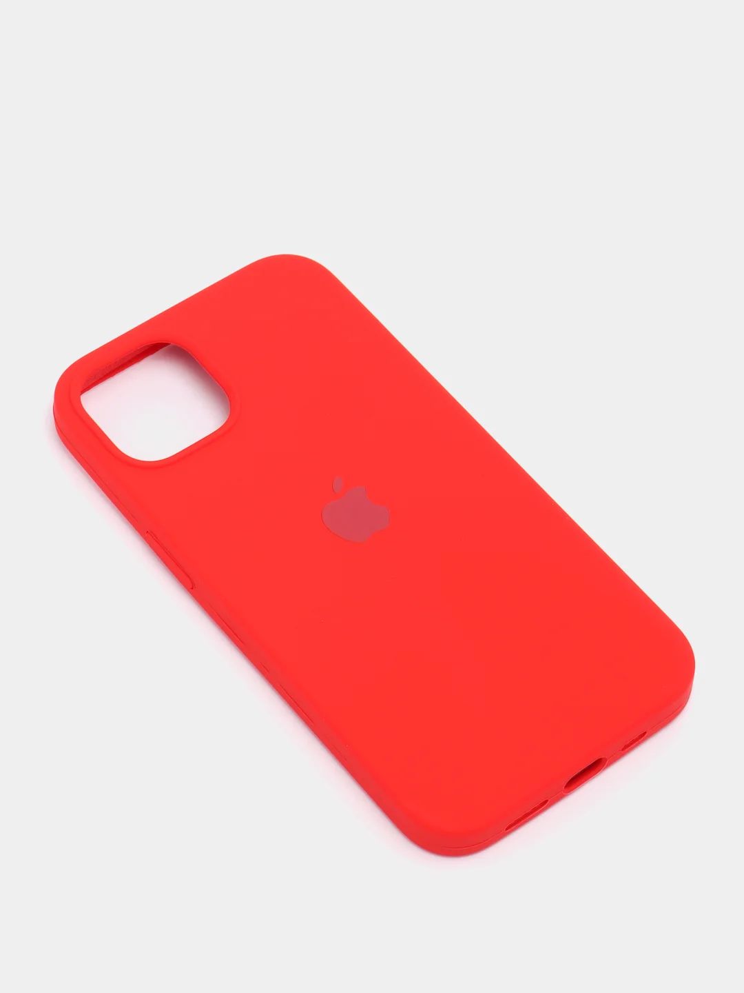 Красный чехол Silicone Case для iPhone 13 с закрытым низом