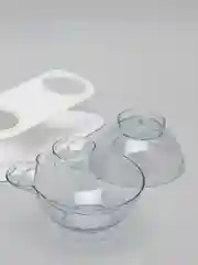 Прозрачный миска двойная со съемными чашами