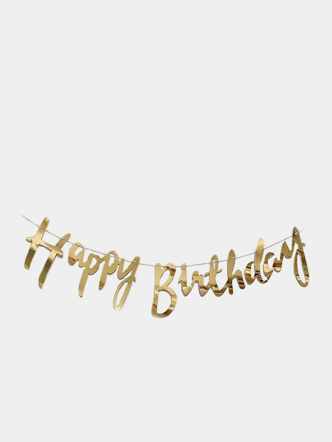 Золотой гирлянда, растяжка на Happy Birthday, день рождения, праздник