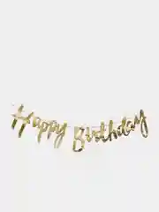 Золотой гирлянда, растяжка на Happy Birthday, день рождения, праздник