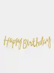 Золотой гирлянда, растяжка на Happy Birthday, день рождения, праздник