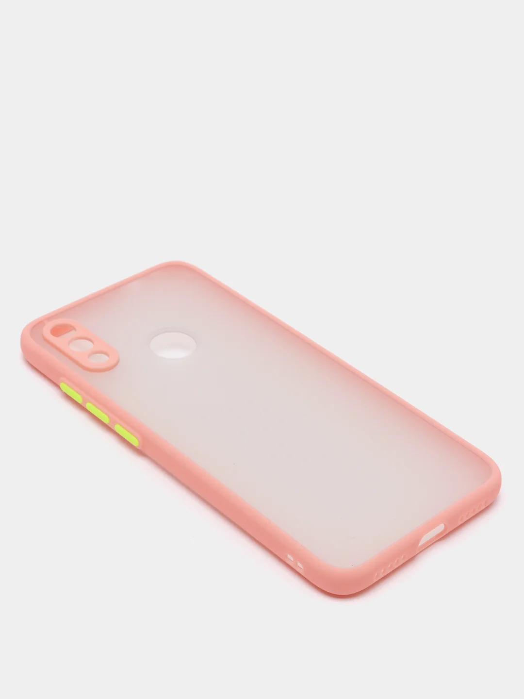 Розовый чехол для Xiaomi Redmi Note 7 матовый пластиковый полупрозрачный