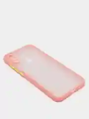 Розовый чехол для Xiaomi Redmi Note 7 матовый пластиковый полупрозрачный
