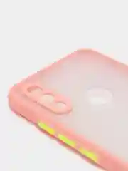 Розовый чехол для Xiaomi Redmi Note 7 матовый пластиковый полупрозрачный