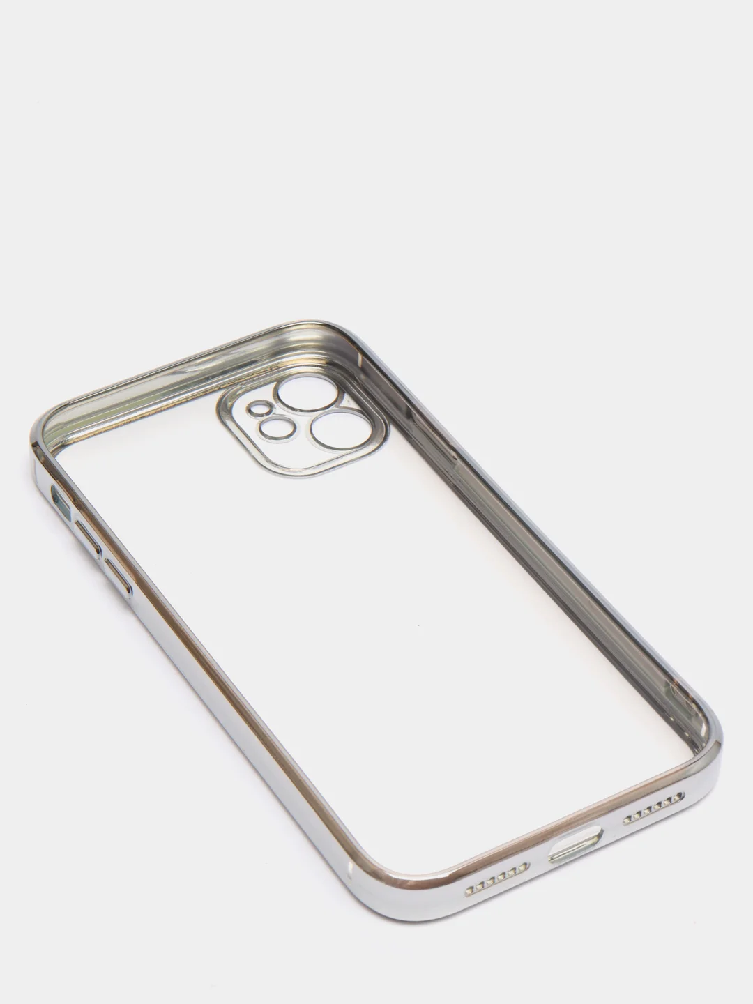 Серебряный чехол для iPhone 7 8 Plus X XS XR 11 12 13 14 15 Pro Max mini айфон про макс
