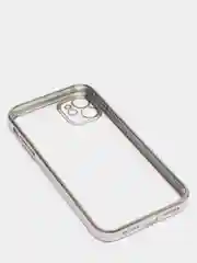 Серебряный чехол для iPhone 7 8 Plus X XS XR 11 12 13 14 15 Pro Max mini айфон про макс