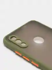 Хаки чехол для Xiaomi Redmi Note 7 матовый пластиковый полупрозрачный