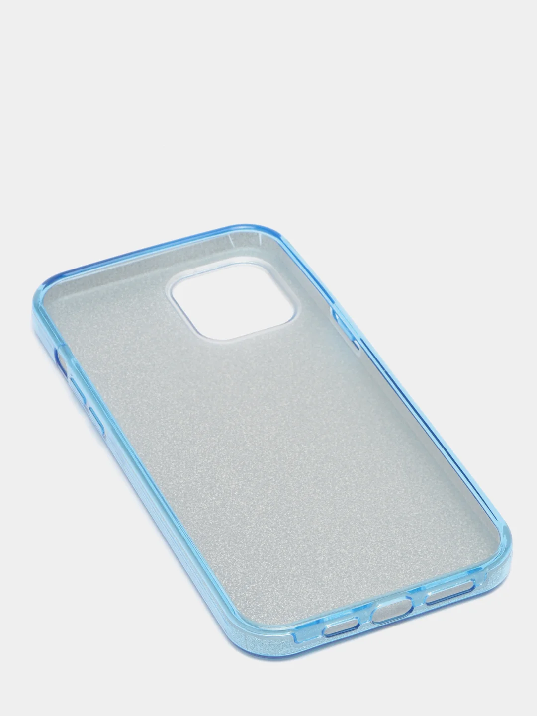 Голубой чехол для iPhone 12 Pro Max, многослойный, с блёстками