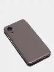 Серебряный чехол-книжка для Samsung Galaxy A03 Core