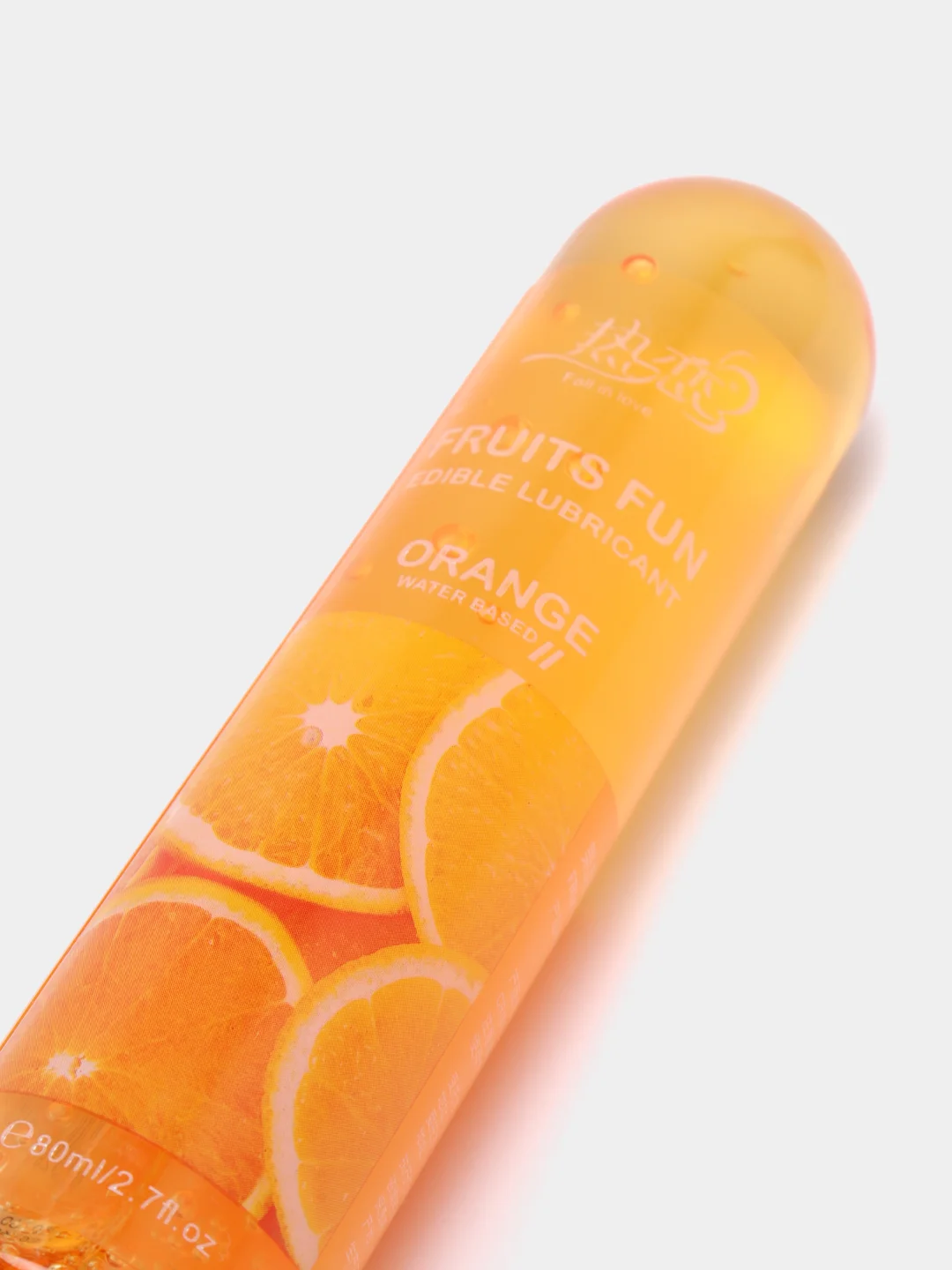 Оранжевый интимная гель - смазка, съедобный лубрикант на водной основе Fruits Fun, 80 мл