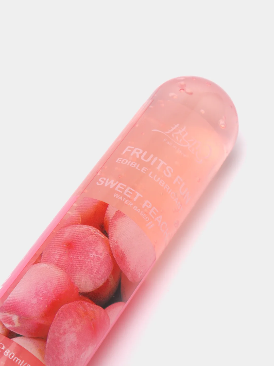 Розовый интимная гель - смазка, съедобный лубрикант на водной основе Fruits Fun, 80 мл