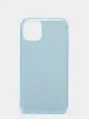Голубой чехол для iPhone 11, многослойный, с блёстками