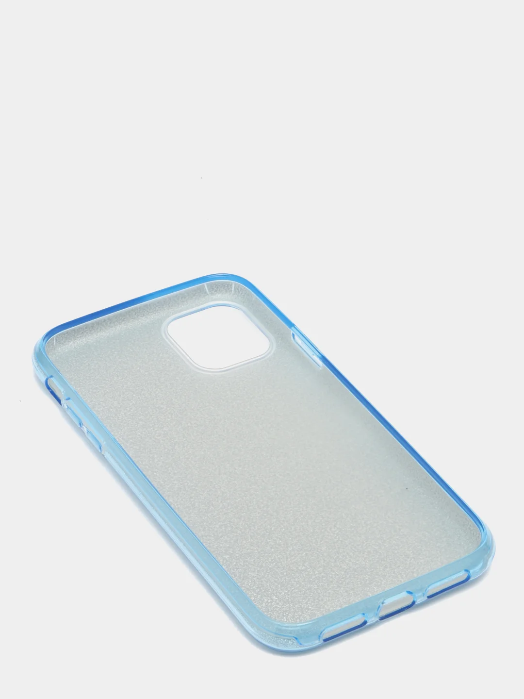 Голубой чехол для iPhone 11, многослойный, с блёстками