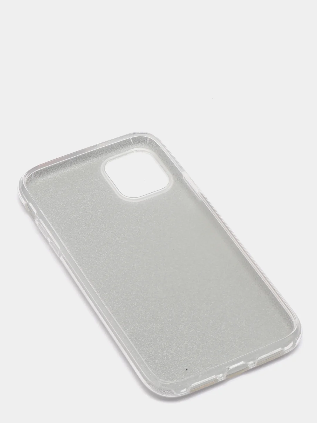 Серебряный чехол для iPhone 11, многослойный, с блёстками