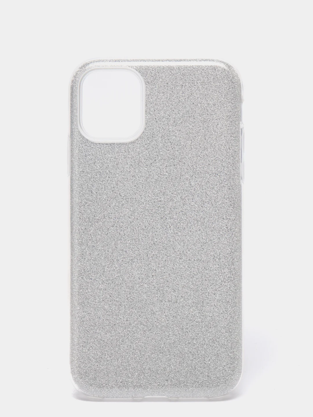 Серебряный чехол для iPhone 11, многослойный, с блёстками
