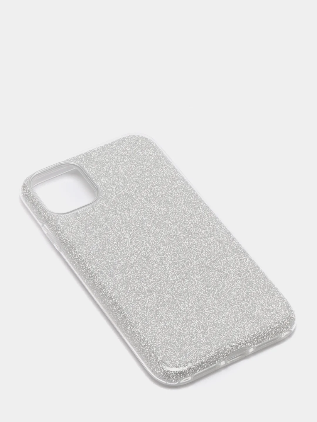 Серебряный чехол для iPhone 11, многослойный, с блёстками