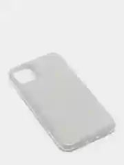 Серебряный чехол для iPhone 11, многослойный, с блёстками