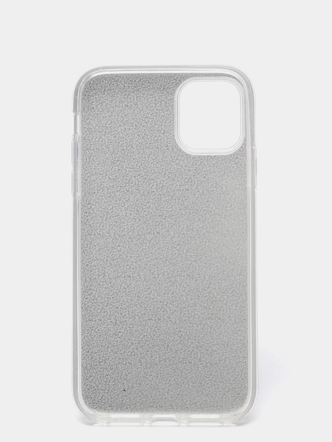Серебряный чехол для iPhone 11, многослойный, с блёстками
