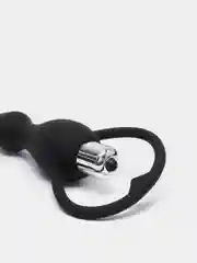 Черный анальный вибратор на батарейках