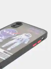 Бежевый меланж чехол на телефон с принтом рисунком "NASA" iPhone 7/8 Plus XS XR 11 12 Pro 13 Pro