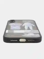 Бежевый меланж чехол на телефон с принтом рисунком "NASA" iPhone 7/8 Plus XS XR 11 12 Pro 13 Pro