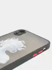 Тёмно-коричневый чехол с принтом "Арт" на iPhone 7/ 8 plus/ XR / XS/ 11/ 12 pro/ 13, пластиковый