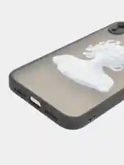 Тёмно-коричневый чехол с принтом "Арт" на iPhone 7/ 8 plus/ XR / XS/ 11/ 12 pro/ 13, пластиковый