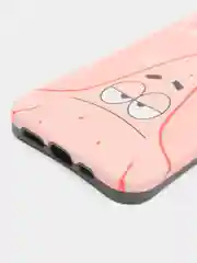 Кораллово-розовый чехол силиконовый для iPhone XR, 11, 12, 13, по мотивам мультфильма "Спанч Боб", матовый